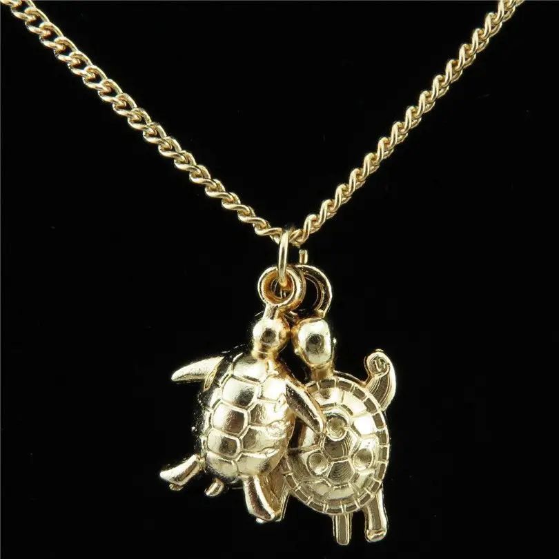 1Pc Women Summer Sea Animal Turtle Grunge Pendant Necklaces DIY Alloy Vintage Marine Life Tortoise Men Collares  Jewelry Bulk