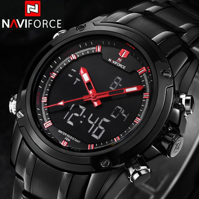 NAVIFORCE 9050 Men Watches Top Luxury Brand Military Waterproof LED Digital Sport Men s Clock Male Wrist Watch relogio masculino AliExpress