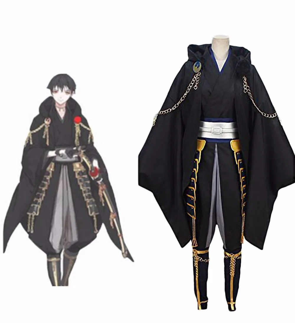 Tsurumaru Kuninaga Cosplay Touken Ranbu Tsurumaru Kuninaga Black Cosplay Costume Custom Made Any Size