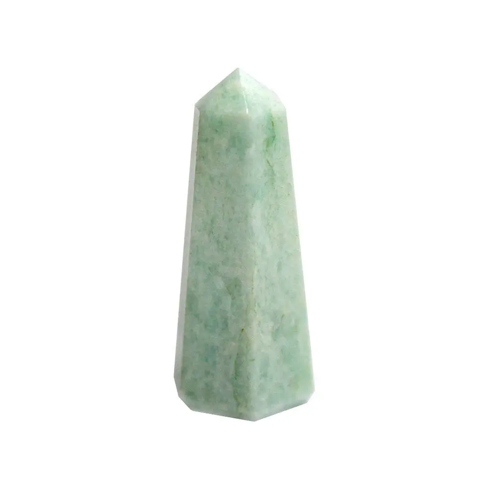 1 (ONE) Amazonite Crystal Tower Obelisk Point - Wire Wrapping - Chakra - Reiki - Crystal Grids-3