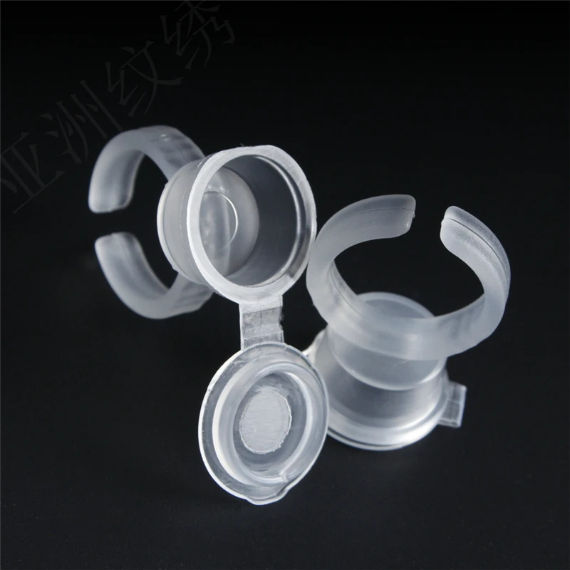 New Eyelash Extend Ring Cup 50pcs/lot Tattoo Pigments Ink Ring Cups Set Tattoo Equipment Pigment Holder Container