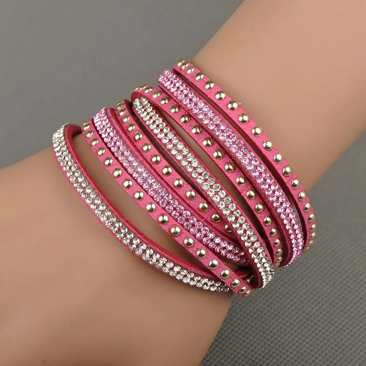 AENINE Bracelet Jewelry Hot Sale Wholesale Fashion Wrap Bracelet Multilayer Bracelets 6 Colors To Choose For Women Gift WRBR-003