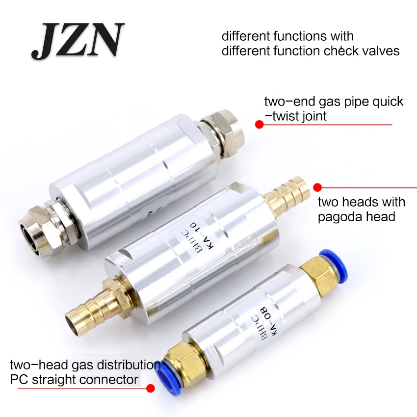 

1pcs KA-15 Connect the quick connector (fast screw / pagoda) One-way air control pneumatic check valve