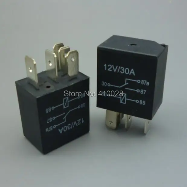 shhworldsea 5PCS 30PCS 100PCS auto mini relay 5pin 12V 30a relay universal relay socket