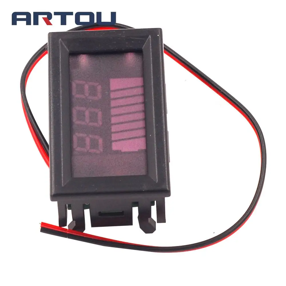 DC 12V-60V ACID Red Digital Lead Battery Capacity Indicator Charge Level Lead-acid LED Tester Voltmeter