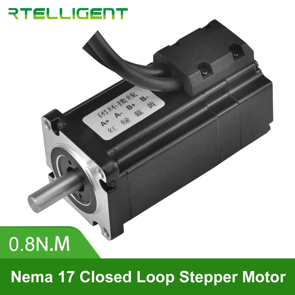 

Rtelligent Nema 17 42A08EC 0.8N.M 2.8A 2 Phase Hybird CNC Closed Loop Stepper Motor Easy Servo Motor Step-servo with Encoder