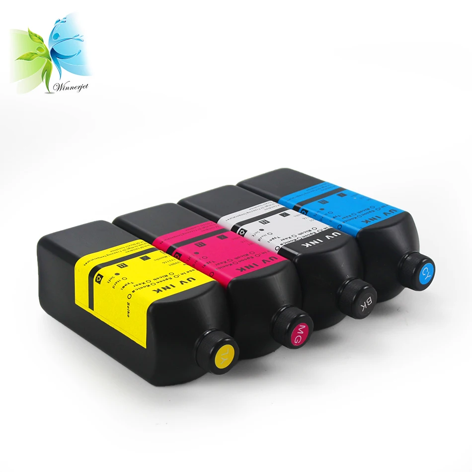 Winnerjet BK,C,M,Y 4 color UV ink for For Konica 512i 1024i printhead UV Flatbed printer