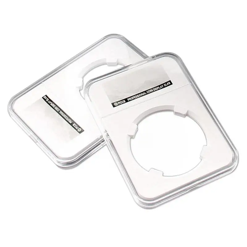 1Pc 40mm Fashion White Coin Storage Box Case Protector PCCB Protector NGC PCGS Grade Collection Box High Quality