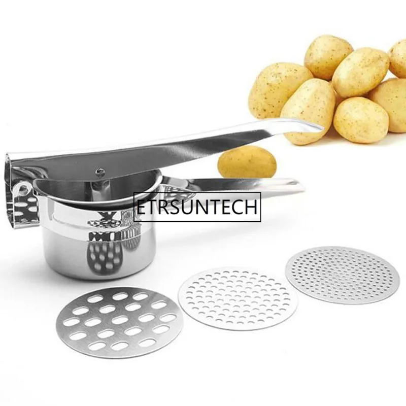 Stainless Potato Masher and Ricer Manual Juicer Squeezer Press Potato Baby Food Supplement Machine Multifunctional Kitchen Tools