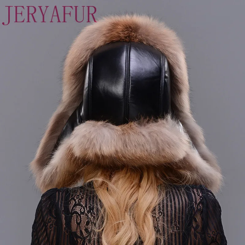 Natural Silver Fox Fur Hat Raccoon Skin Handmade Men and Women Can Wear Fur Cap Sheepskin Cap Winter Ski Cap Lei Feng Hat Ear