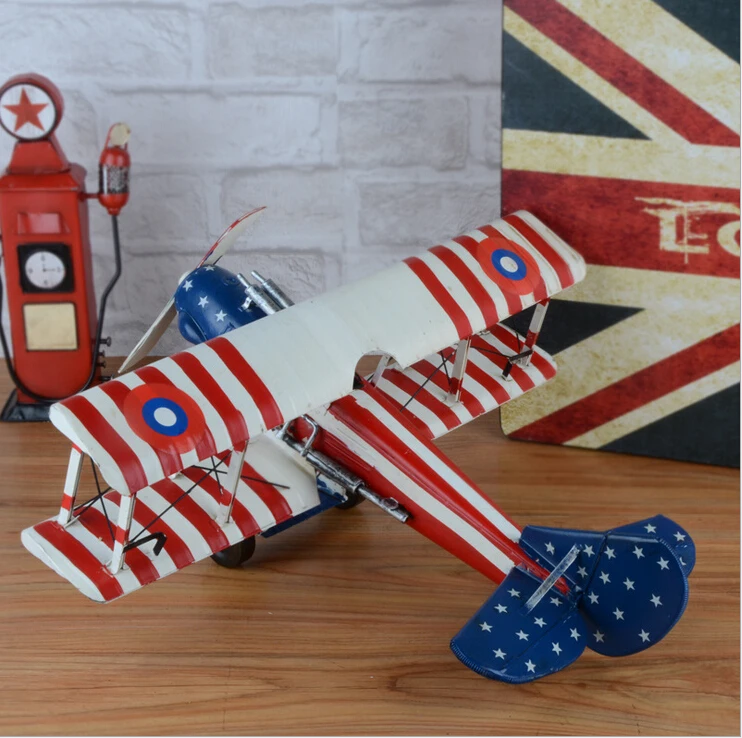 D creative Home Furnishing European antique British flag model plane decoration photography props decorations ornaments