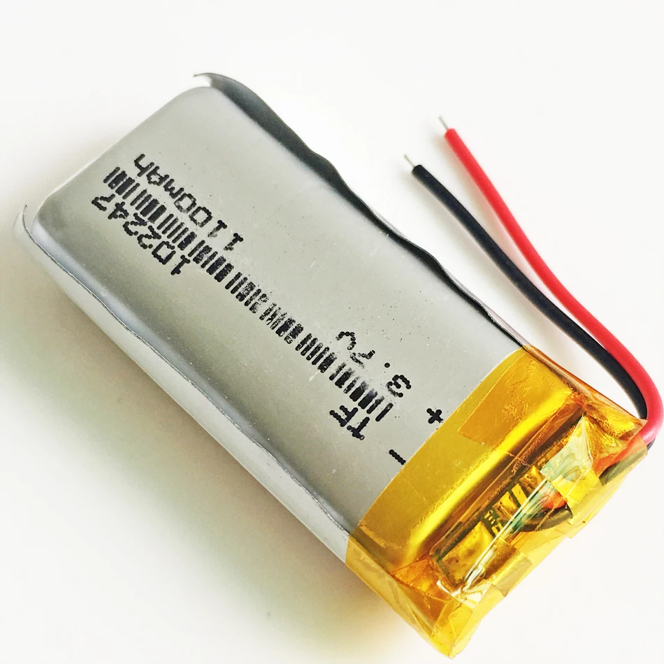 Bateria recarregável do polímero do lítio, Li-Po, MP3, GPS, PSP, DVD, ALMOFADA do jogo video, E-livros, tabuleta, PC, portátil, 102247, 3.7V, 1100mAh