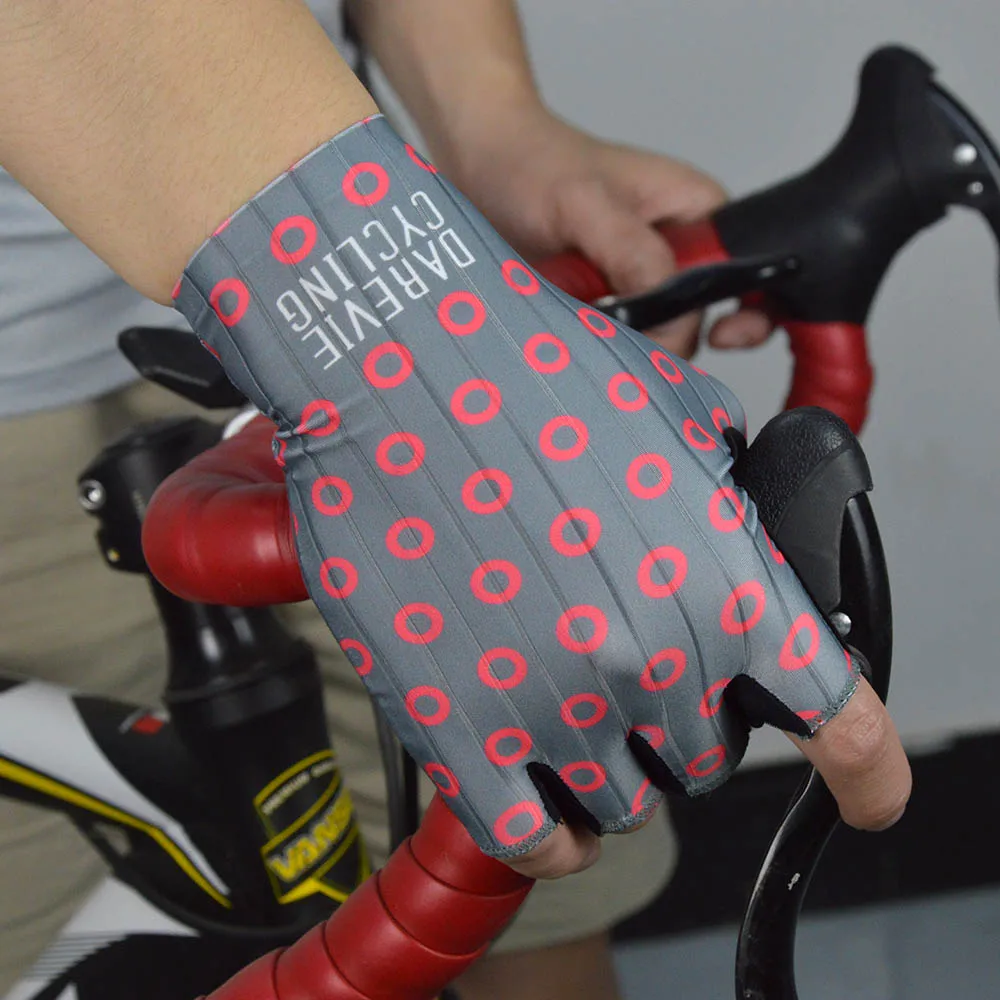 DAREVIE Fahrradhandschuhe Pro Light, weich, atmungsaktiv, kühl, trocken, Halbfinger-Fahrradhandschuh, rutschfest, stoßfest, Fahrradhandschuhe, MTB, Straße – Detail 7