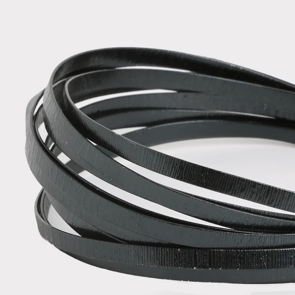 Embrossed Flat Anodized Aluminum Wire Black Soft 5mmx1mm 3m Carving Embossing Wrap Beads Craft Jewelry Wire