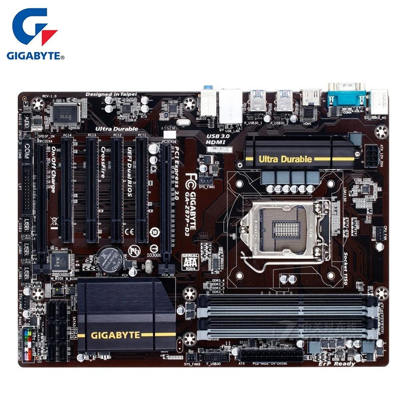 

Gigabyte GA-Z87P-D3 Motherboard For Intel Z87 DDR3 USB3.0 32GB SATA III LGA 1150 Z87P D3 Desktop Mainboard Systemboard Used