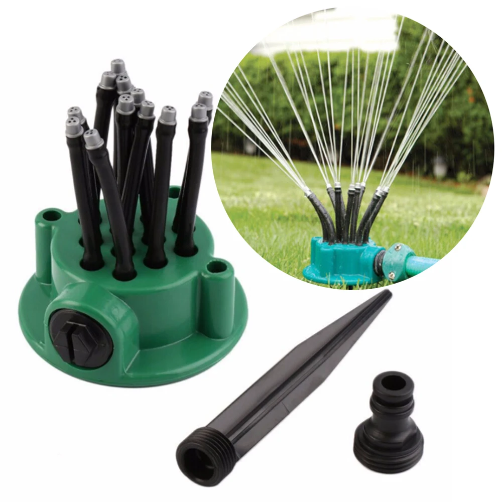 360 Degree Multi-Way Sprinkler Garden Lawn Grass Vegetable Flower Bed Irrigation Watering Nozzle Gardening Water Device