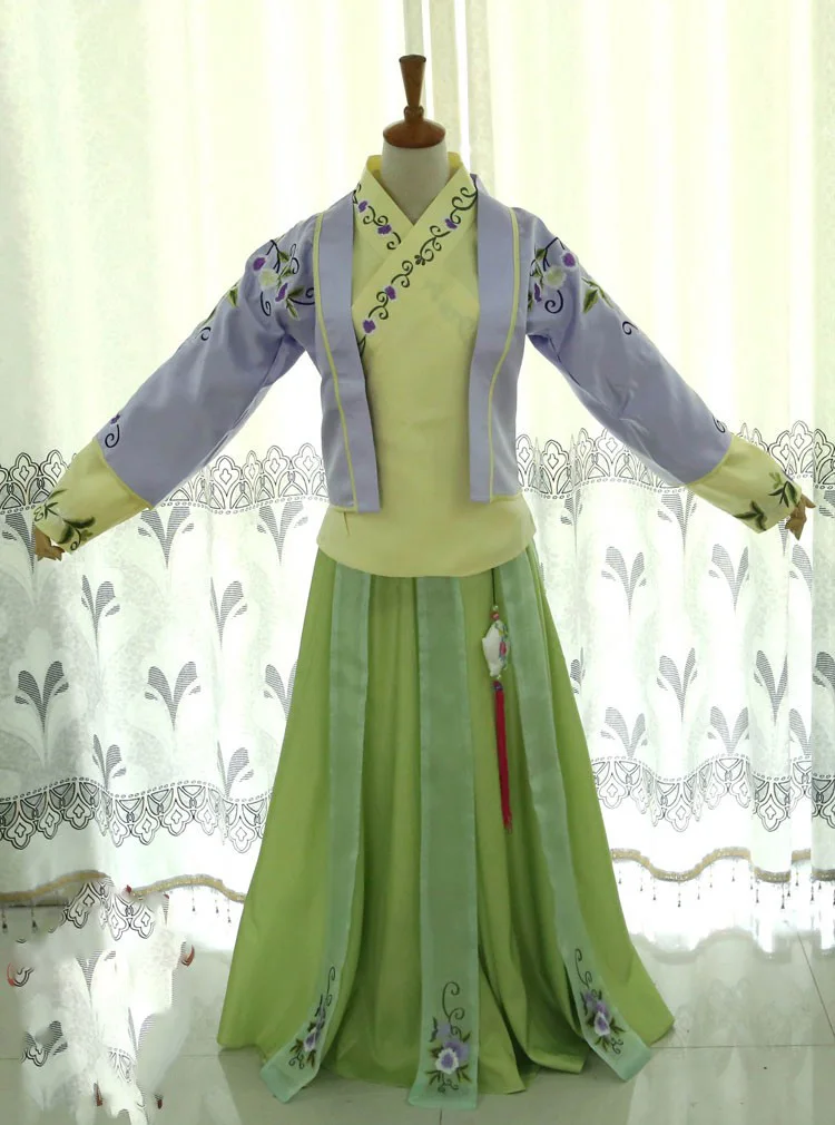 Purple Green Costume Hanfu for Women Ming Dynasty Clothing TV Play Jin Yu Liang Yuan Perfect Couple Tang Yan Same Design