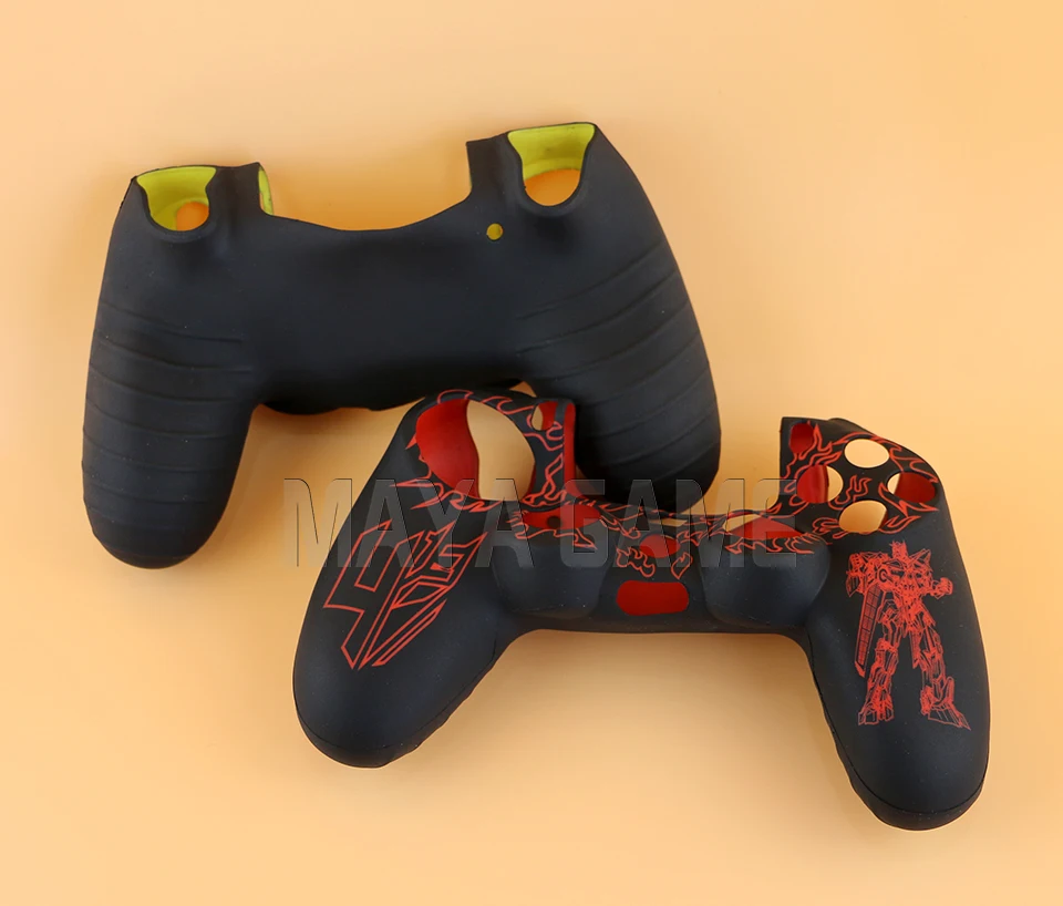 10 Stück schützende Silikonhülle mit Griff für PS4-Controller-Shell, PS4-Aufkleber für Playstation 4