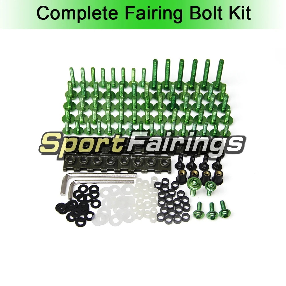 Complete Fairing Bolt Kit CNC Aluminium Clips Screws Fastener Hardware For Kawasaki ZZR1100 / ZX11 90 91 92 ZX-12R 2000 - 2006