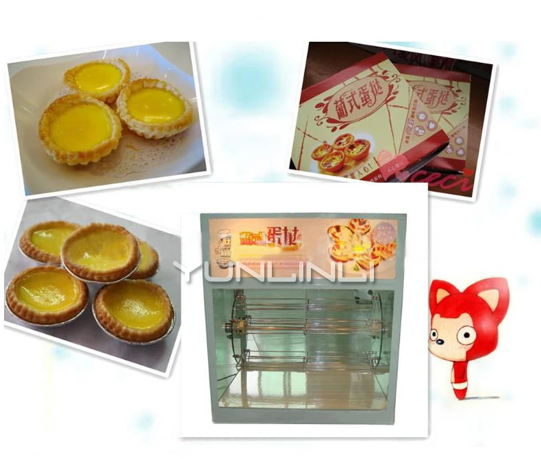 Commercial Food Insulation Cabinet Egg Tart Insulation Showcase Rotation Food Thermal Insulation Case