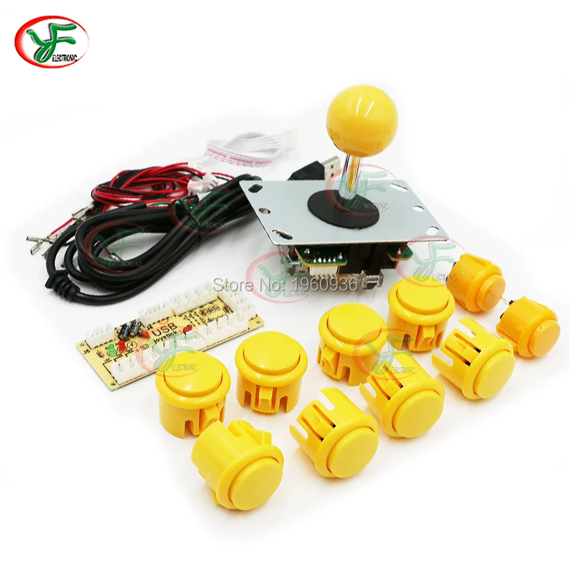 

One Player Kit Arcade Zero Delay USB DIY Console Parts Mame Arcade Joystick Kit To PC Raspberry Pi