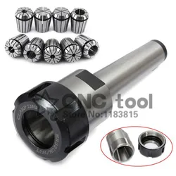 9pcs ER32(3/4/5/6/8/10/12/16/20) Spring Collets + 1PCS MTB4-ER32 Collet Chuck Morse Taper Holder For CNC Milling Lathe Tool