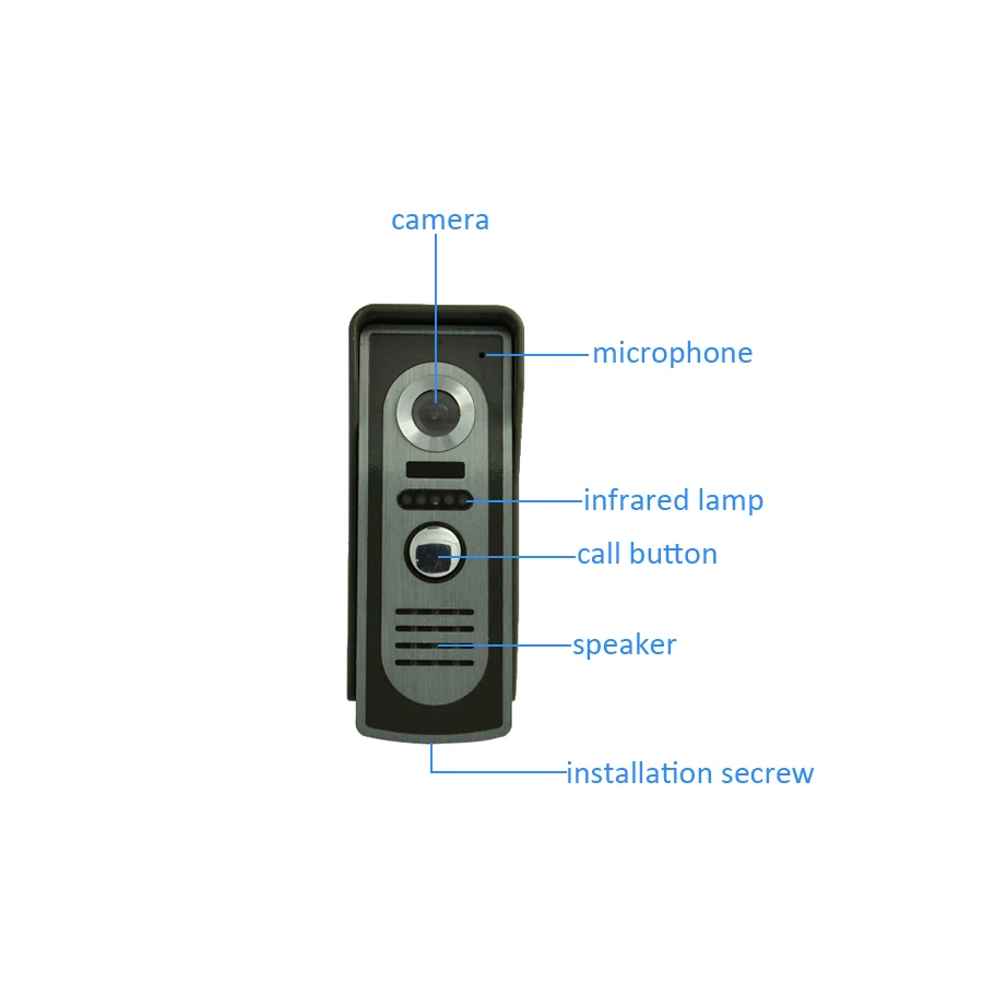 (1 set) Home Intercom system 7 inch one to one Doorphone Video intercom Doorbell talkback system Door access control release