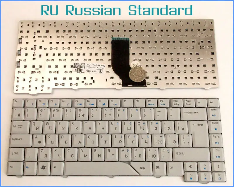 Laptop Keyboard for Acer Aspire 4715 4715Z  4315 4320 4510 5530 5235 4330 4230 Russian RU Version Gray