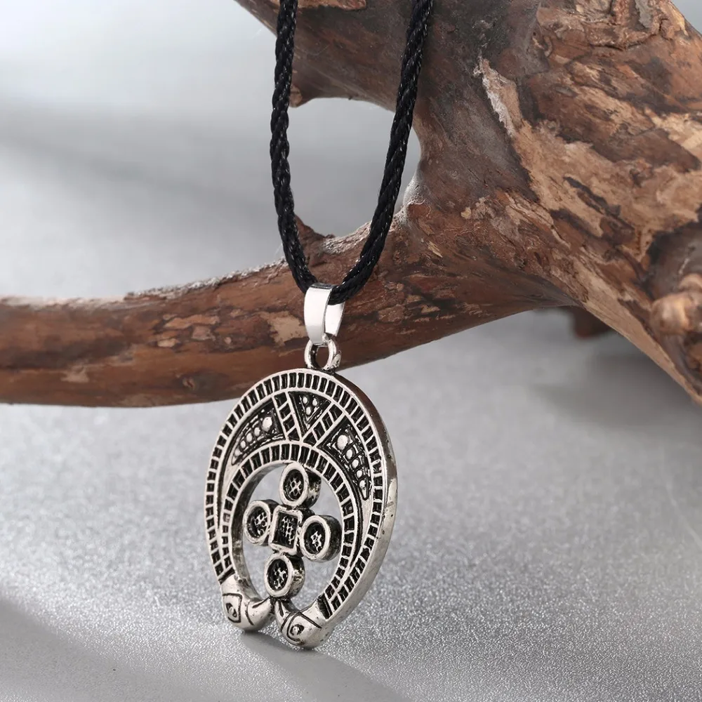 Cxwind Slavic Charm Raven Pendant Necklace Lunnitsa Antique Jewelry Fashion Men Pagan Amulet Charm Ckoker Pendant Collier