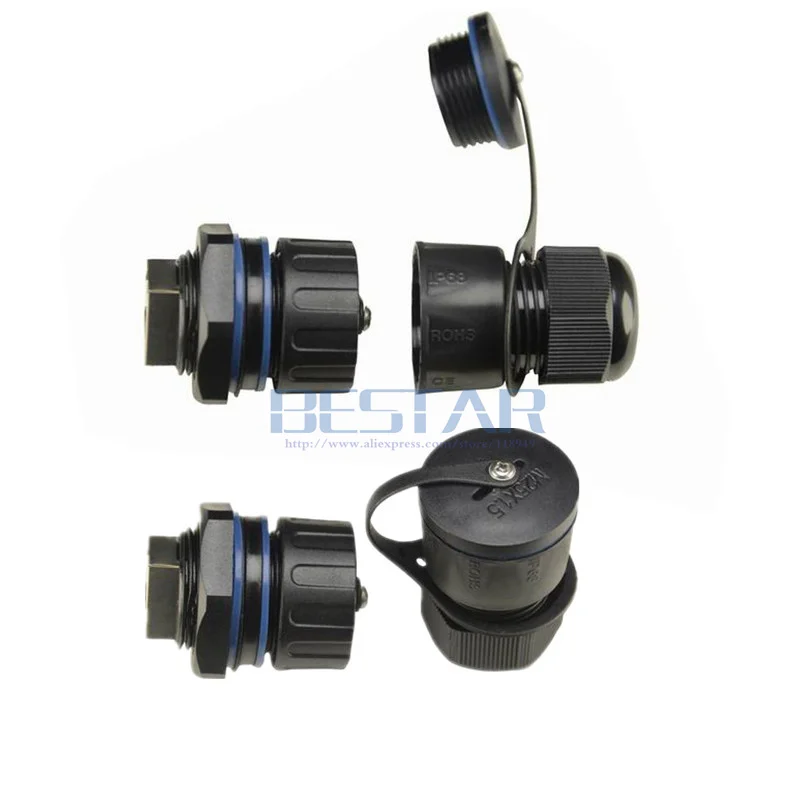 กันน้ำ RJ45 Connector CAT6,ethernet LAN RJ 45หญิง M25ตรงหัวป้องกัน & No Shielded กันน้ำซ็อกเก็ต2ฝาปิด