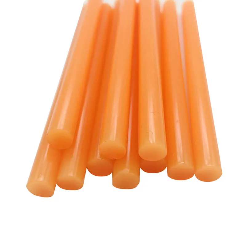 10 Pcs Orange Color 7MM Hot Melt Glue Sticks  For  Electric Glue Gun Car Audio Craft Repair Sticks Adhesive Sealing Wax Stick