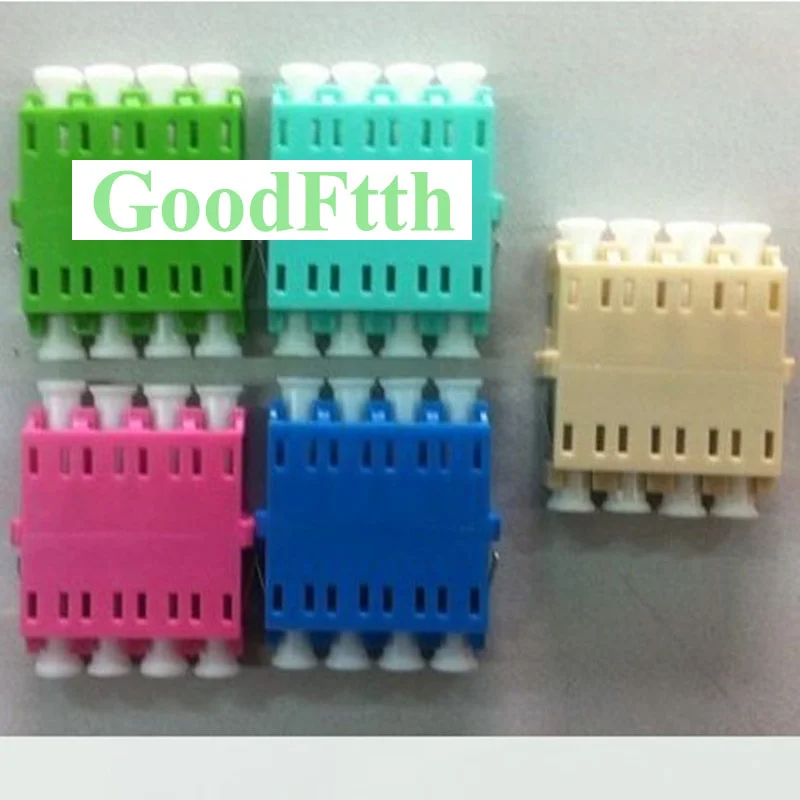 Fiber Adapter Adaptor LC-LC Quad Reduced Flange Flangeless with Windows GoodFtth 100pcs/Lot