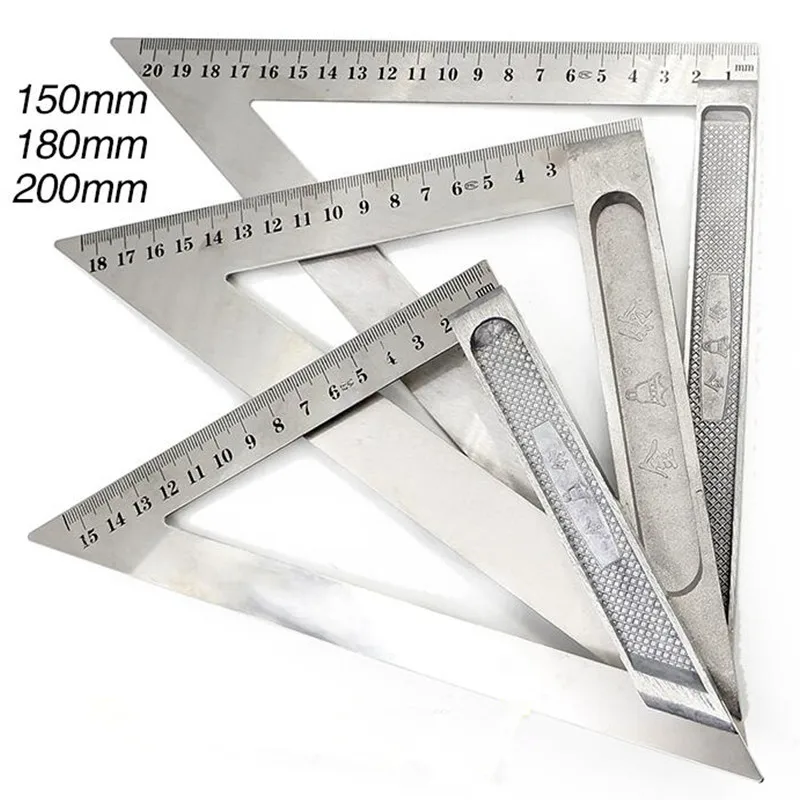 

Aluminum Alloy Triangular Ruler Angle Ruler Measuring Tool Aluminium Combination Square Diy Workshop Hardware