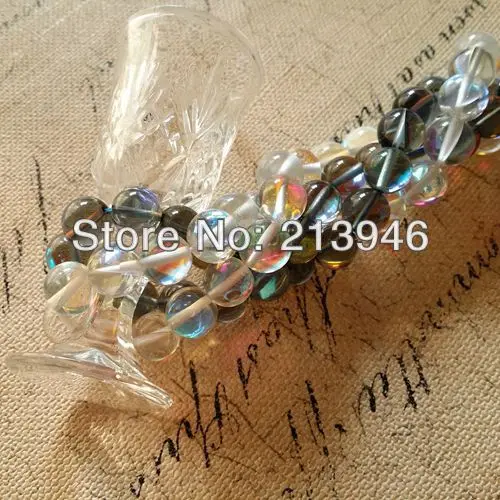 10MM 39Pcs/Pack ShimmerStone Natural Crystal Quartz Strands Semi-precious Stone Bead Jewelry Beads