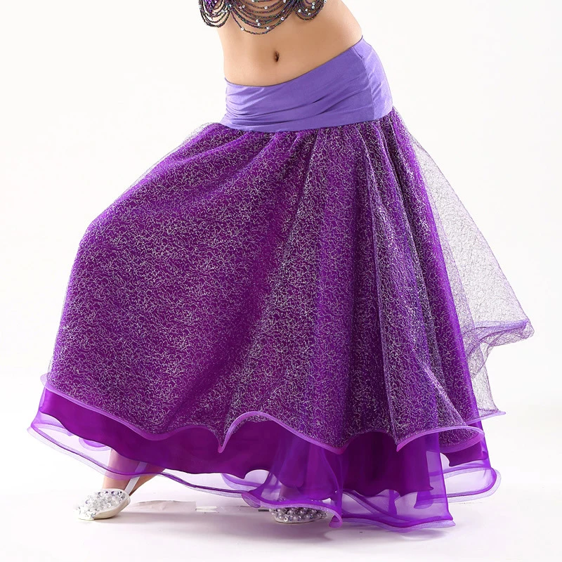 

Performance kids Belly Dancing Clothes Flare Long Maxi Skirts Girls Chiffon Skirt Professional Belly Dance Skirt for Children