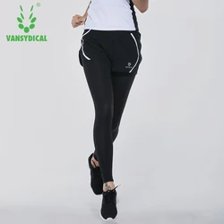 Damskie spodnie sportowe dwa w jednym legginsy Fitness Running Gym joga Trainning rajstopy Vansydical Sportswear