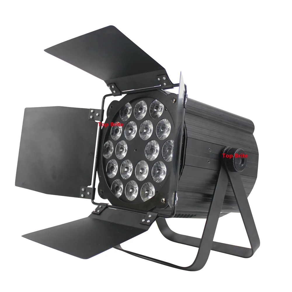 4Pack LED Flat Par 18X18W RGBWAP 6IN1 DMX Stage Lights Business Lights High Power Light Professional Stage Dj Disco Equipments