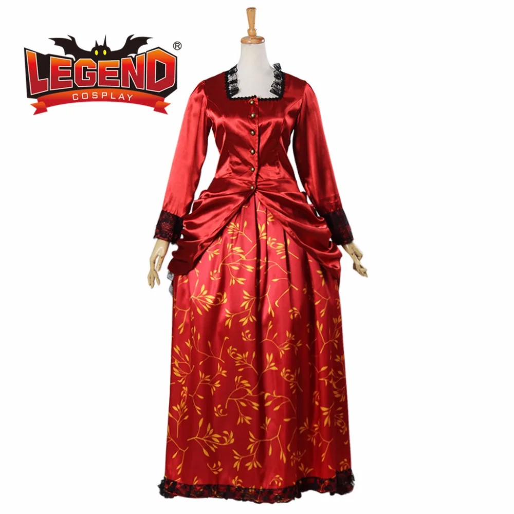 

Red gothic Costume Victorian Dress cosplay costume custom made