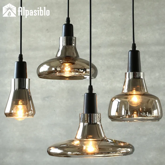 Modern brokis ABCD shadows led Pendant lamp free combination glass smoky gray E27 pendant light Dining Room free shipping