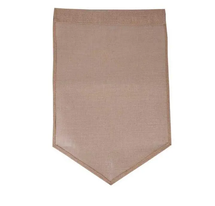 

christmas wedding birthday party decors Blank DIY Burlap Garden Pleated Ruffle Flag banner ni258