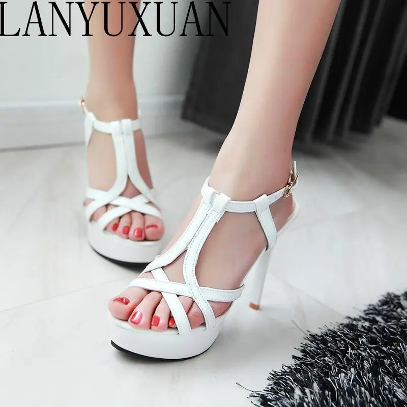 2017 Summer Sexy Fashion Big Size 34- 45 Sandals Ladies Lady Shoes High Heel Women Party Super Pumps M51