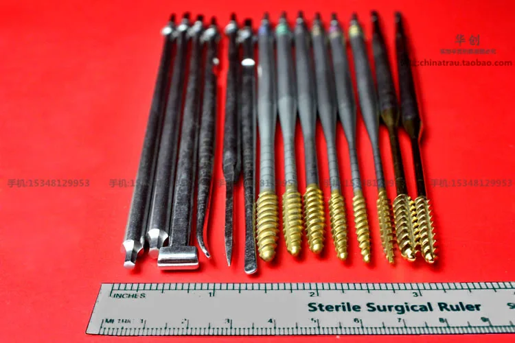 

medical orthopedic instrument spine Lumbar vertebra 5.5 screw rod system Pedicle screw Install remove set 16 part tap Awl Q.C