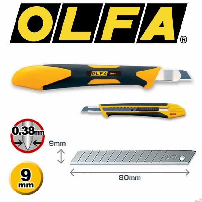 OLFA 25mm Extra Heavy-Duty Fiberglass Rubber Grip Utility Knife XH-1 XH-AL Stainless steel blade HB-5B HBB-5B