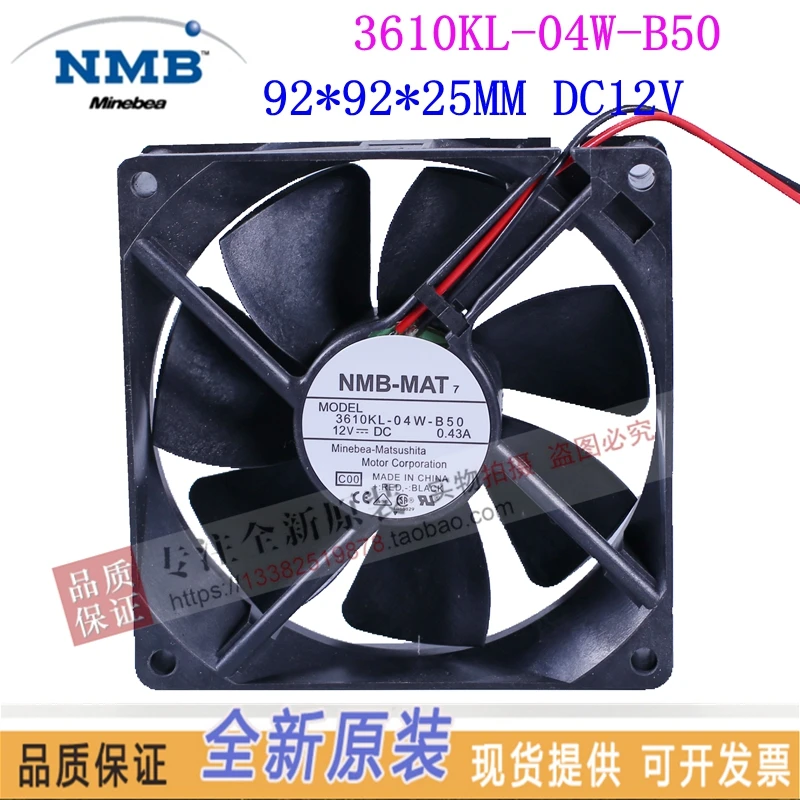

NEW NMB-MAT NMB 3610KL-04W-B50 9225 DC12V 0.43A UPS cooling fan