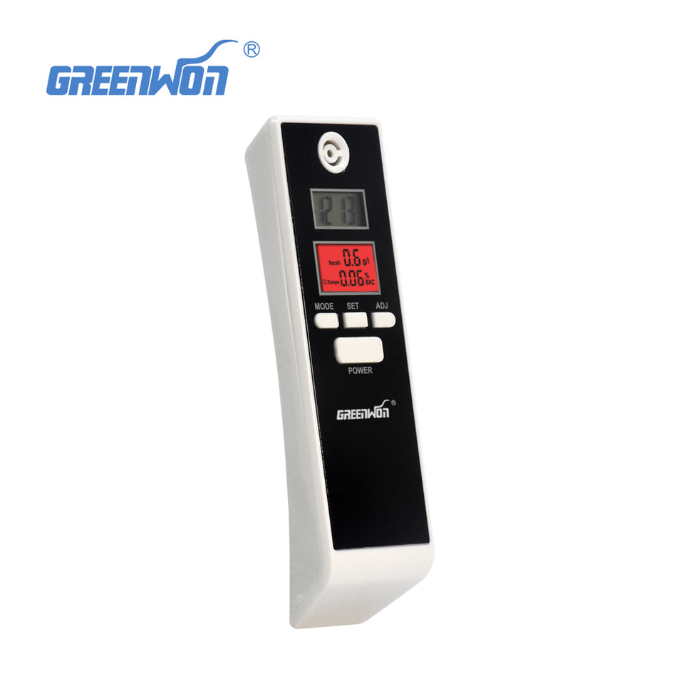  High Sensitivity Digital Alcohol Tester with Dual LCD Screen support Temperature measuring timing + Alam Time Free Shipping 