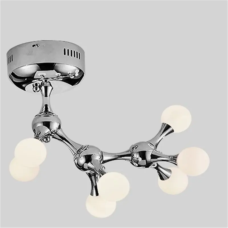 Nordic Ceiling Light Contracted Sitting Room Dining-room Bedroom Modern Creative DNA Molecules Absorb Dome Light Fixtures