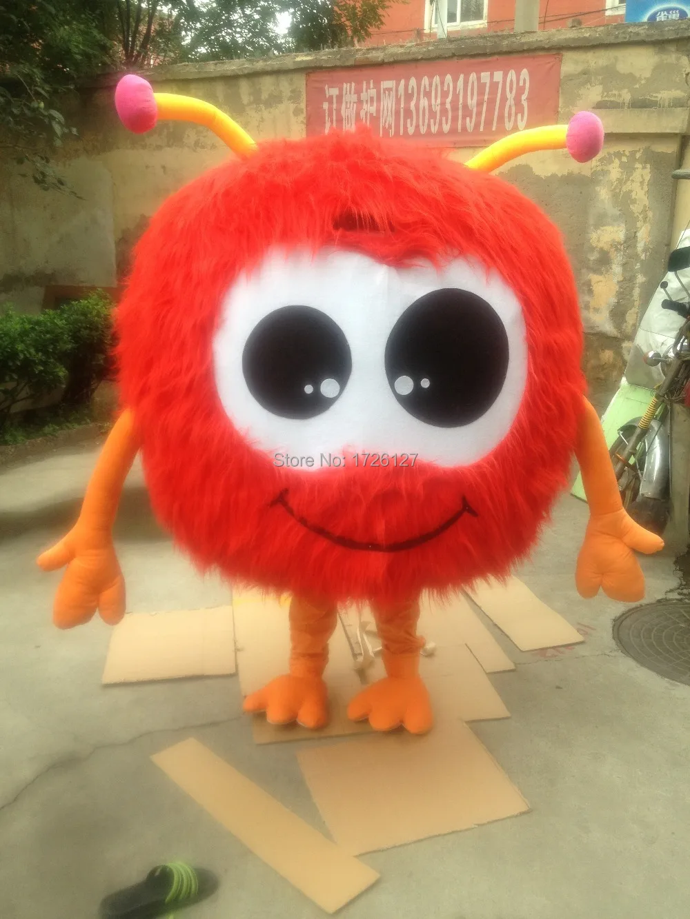 

mascot red jojo fur ball Mascot costume custom fancy costume anime cosplay kit mascotte theme fancy dress carnival costume