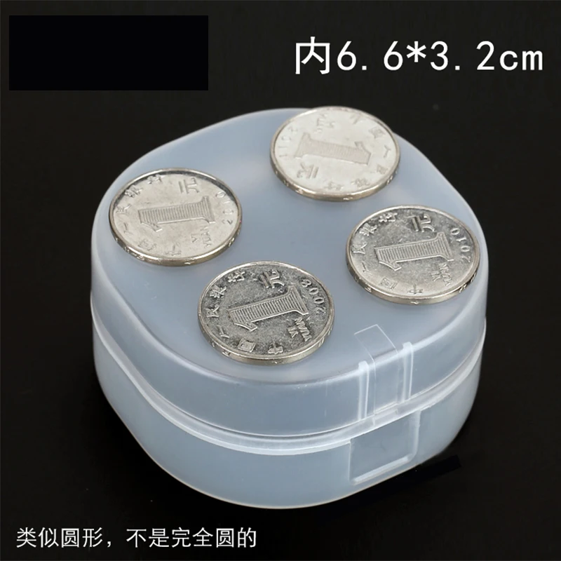 

Inner size 6.7*3.2cm Round powder puff jewelry box DIY Mini parts box portable medicine box small round portable PP box