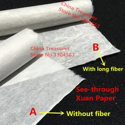 10sheets See-through Chinese Qingshui Rice Paper Calligraphy Painting Paper Mulberry Long Fiber Xuan Zhi Lantern Paper sumi-e