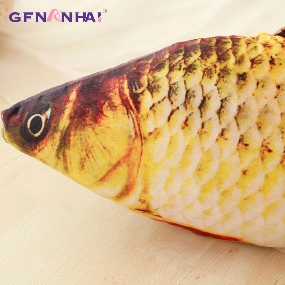 60/75/100/120cm 3D Simulation Carp Plush Toys Staffed Soft Animal Fish Plush Pillow Creative Sofa Pillow Cushion Gift Kids Toy